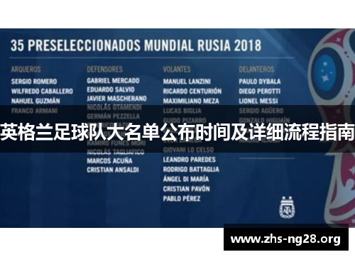 英格兰足球队大名单公布时间及详细流程指南
